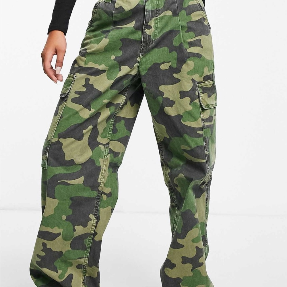 ASOS Green Camouflage Cargo Pants